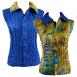Abstract Zebra Gold-Blue reverses to Solid Royal Abstract Zebra Gold-Blue reverses to Solid Royal
