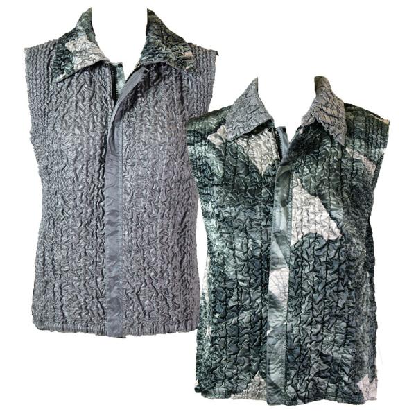 Wholesale 4537 - Quilted Reversible Vests  P37 - Silver Waves<br>Quilted Reversible Vest - One Size Fits Most