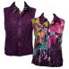 Abstract Floral - Pink reverses to Solid Eggplant Abstract Floral - Pink reverses to Solid Eggplant