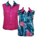 Blue-Pink Floral reverses to Solid Hot Pink Blue-Pink Floral reverses to Solid Hot Pink