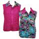 Sky Blue-Coral Floral reverses to Solid Hot Pink Sky Blue-Coral Floral reverses to Solid Hot Pink
