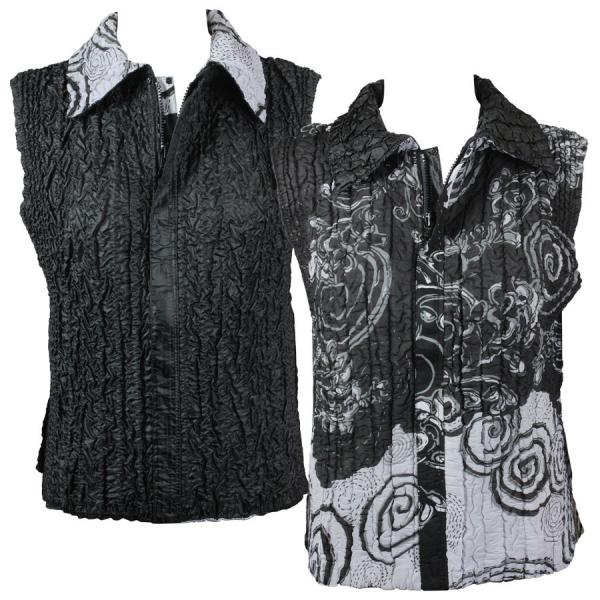 Wholesale 4537 - Quilted Reversible Vests  P52 - Spiral Grey<br>Quilted Reversible Vest  - One Size Fits Most