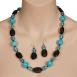 Big Beads Set - Aqua-Black 