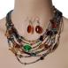 Multi Seed Beaded Necklace Sets- Multi Colored