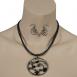 Metal Spiral with Jewels - Black