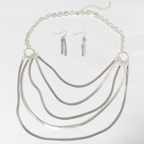 Wholesale 794 Fashion Necklace & Earring Sets 1043 - Silver - 