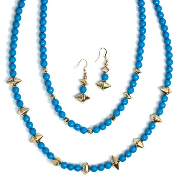 Wholesale 794 Fashion Necklace & Earring Sets 4173 - Blue  - 