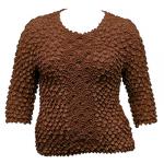 Queen - Coin Fishscale- Three Quarter Sleeve - Dark Chocolate
