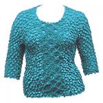 Queen - Coin Fishscale- Three Quarter Sleeve - Turquoise
