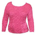 Queen - Coin Fishscale- Three Quarter Sleeve - Long Sleeve - Bright Rose