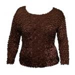 Queen - Coin Fishscale- Three Quarter Sleeve - Long Sleeve - Dark Chocolate