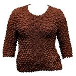 Queen - Coin Fishscale- Three Quarter Sleeve - Chocolate Brown
