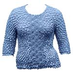 Queen - Coin Fishscale- Three Quarter Sleeve - Dusty Denim