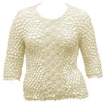 Queen - Coin Fishscale- Three Quarter Sleeve - Ivory