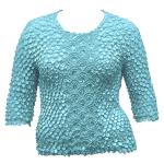 Queen - Coin Fishscale- Three Quarter Sleeve - Light Aqua
