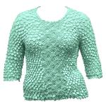 Queen - Coin Fishscale- Three Quarter Sleeve - Light Seafoam
