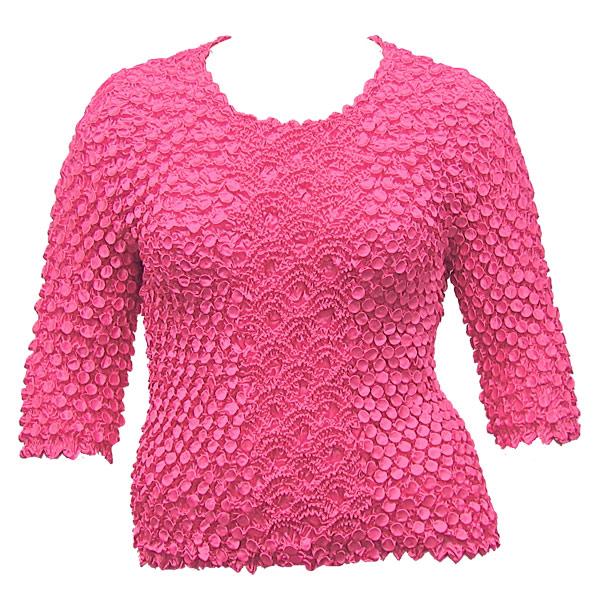 wholesale Queen - Coin Fishscale - Three Quarter Sleeve Bright Rose - Queen Size Fits (XL-2X)