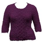 Queen - Coin Fishscale- Three Quarter Sleeve - Deep Plum