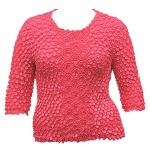 Queen - Coin Fishscale- Three Quarter Sleeve - Bright Pink