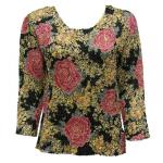  Black-Pink-Rose Floral