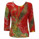  Swirl Olive-Red