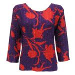  Red Floral on Purple