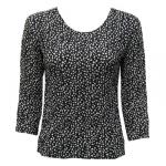 Magic Crush Georgette - Three Quarter -  Polka Dot Black-White