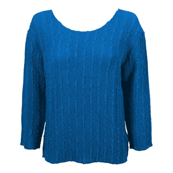 Wholesale 822 - Magic Crush Georgette 3/4 Sleeve Tops Solid Cornflower Blue - One Size Fits Most