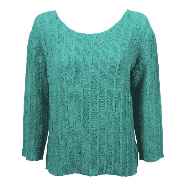 Wholesale 822 - Magic Crush Georgette 3/4 Sleeve Tops Solid Seafoam - One Size Fits Most