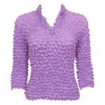 Camisa de lujo de tres cuartos de manga de tres botones - Lilac