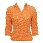 Camisa de lujo de tres cuartos de manga de tres botones - Melon