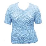 Silky Touch Popcorn - Queen Short Sleeve - Sky Blue