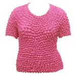 Silky Touch Popcorn - Queen Short Sleeve - Hot Pink