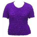 Silky Touch Popcorn - Queen Short Sleeve - Bright Purple