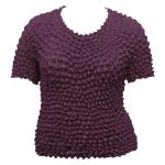 Silky Touch Popcorn - Queen Short Sleeve - Eggplant
