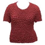 Silky Touch Popcorn - Queen Short Sleeve - Cranberry