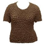 Silky Touch Popcorn - Queen Short Sleeve - Chocolate Brown