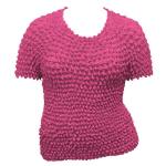 Silky Touch Popcorn - Queen Short Sleeve - Fuchsia