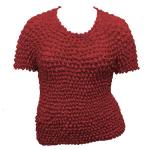 Silky Touch Popcorn - Queen Short Sleeve - Burgundy