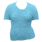 Silky Touch Popcorn - Queen Short Sleeve - Turquoise