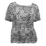 Silky Touch Popcorn - Queen Short Sleeve - Reptile Black-White