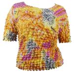 Silky Touch Popcorn - Queen Short Sleeve - Abstract Zebra Orange-Pink