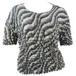Silky Touch Popcorn - Queen Short Sleeve - Ribbon Taupe-Black