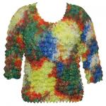 Queen - Ultra Light - Three Quarter Sleeve - Abstract Floral Bright