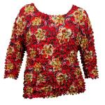 Queen - Ultra Light - Three Quarter Sleeve - Red-Black-Yellow Flowers
