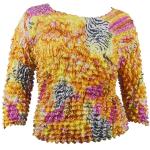 Silky Touch Popcorn - Queen Three Quarter Sleeve  - Abstract Zebra Orange-Pink