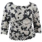 Silky Touch Popcorn - Queen Three Quarter Sleeve  - African White-Black