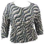 Silky Touch Popcorn - Queen Three Quarter Sleeve  - Ribbon Taupe-Black