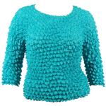 Silky Touch Popcorn - Queen Three Quarter Sleeve  - Light Teal