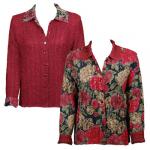 Burgundy Floral reverses to Solid Burgundy